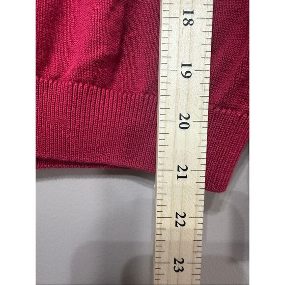 Vintage Pendleton 100% Cotton Red Mock Collar Sweater Pullover Women's Small - Picture 8 of 9